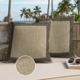 thumbnail image 3 of Black Brown Retro Greek Key Outdoor Pillow Covers 18x18 Set of 2,Waterproof Patio Throw Pillowcase Protectors,Geometric Greece Ancient Rustic Decorative Pillow Shams Cushion Covers for Seat Bed Couch, 3 of 8
