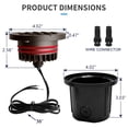 thumbnail image 2 of MW LIGHTING 4-PACK  landscape well lights, 6W 350LM,3000K well lights landscape Led in ground，IP65 Waterproof  landscape well lights,CRI90+ ，oil-rubbed bronze, ETL Certified, 2 of 8