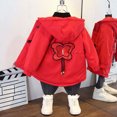 thumbnail image 5 of Zwiiyzr Unisex Boy's Girl's Hoodie Sherpa Lined Jacket Zip Up Fleece Hooded Sweatshirt Winter Warm Coat Outerwear 9M-14Y Red, 5 of 5