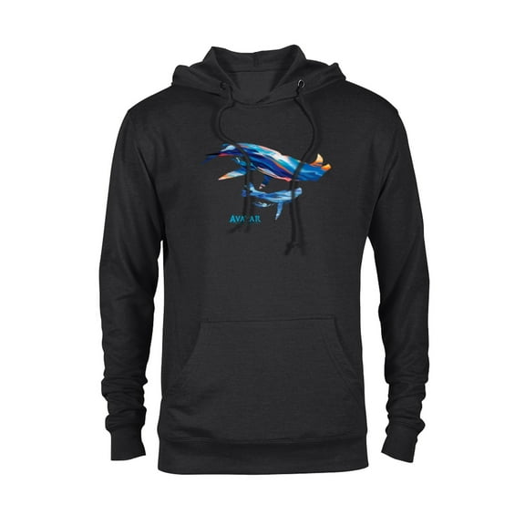 Avatar: The Way of Water Tulkun Mother and Calf Illustrated - Pullover Hoodie for Adults - Customized-Black