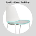 thumbnail image 3 of Set of 2 Modern Dining Kitchen Chairs Plastic Molded Armless Side Chairs with Metal Legs For Indoor Outdoor Patio, 3 of 14