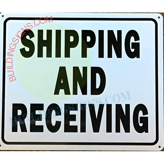 Shipping and Receiving Sign Shipping and Receiving Sign (White,Aluminium,10X12) (ref-2201)