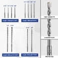 thumbnail image 2 of Juego de brocas y cinceles para martillos rotativos WORKPRO, 17 piezas, 2 of 7