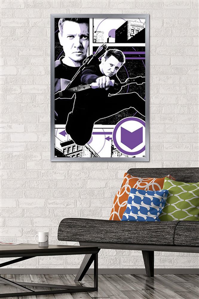 Marvel Hawkeye - Hawkeye Bow Wall Poster, 22.375" x 34", Framed