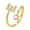 Gold-E, variant on 18K Gold Plated Stainless Steel Cubic Zirconia Initial Letter Q Open Adjustable Ring for Women, Personalized Jewelry Gift for Her