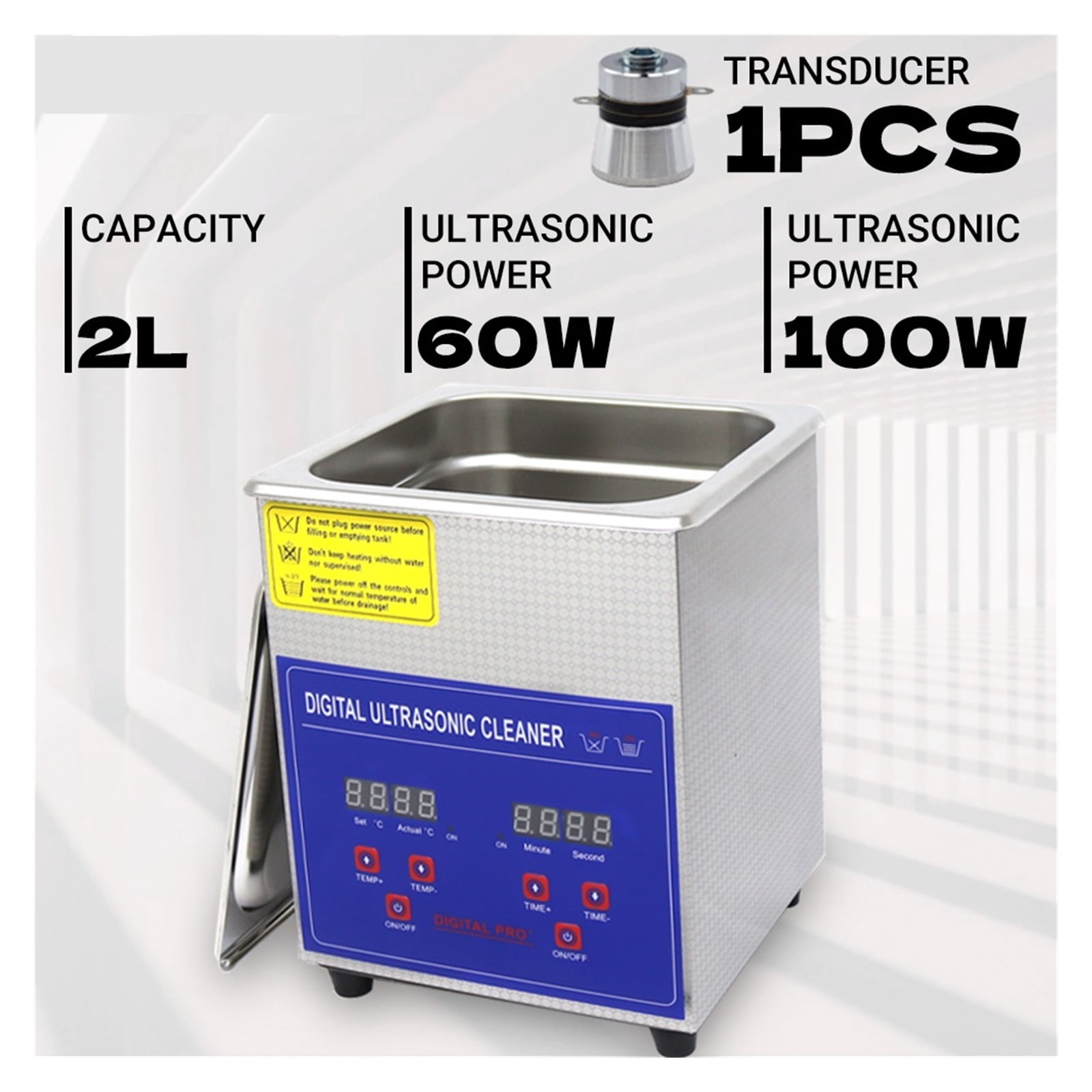 Ultrasonic Cleaner Ultrasound Cleaner High Frequency Ultrasonic Washing Bath for Glasses Jewelry Cleaning 40KH