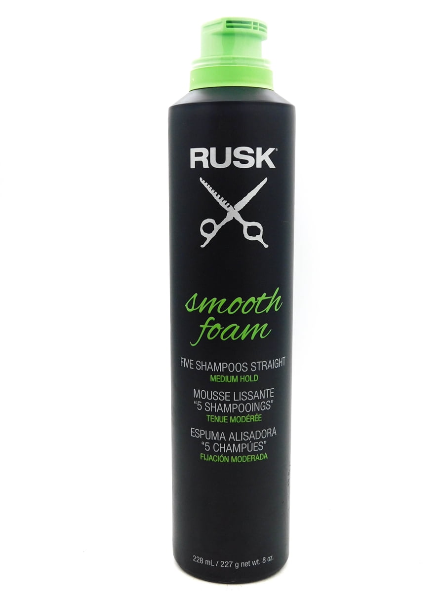 Rusk SMOOTH FOAM Five Shampoos Straight, Medium Hold 8oz