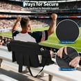 thumbnail image 7 of Lumiparty Reclining Stadium Seats with Back Support and Padded Cushion, Extra Wide 24.5" Bleacher Chair with Anti-Slip Mat, 6 Adjustable Angle, Large Pockets, Cup Holders, Black & Gray, 7 of 7