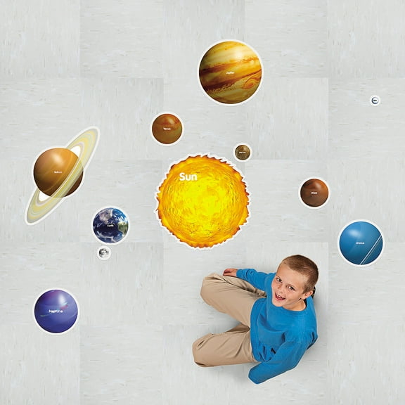 Solar System Floor Clings - Educational - 10 Pieces