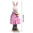 thumbnail image 2 of Estatuilla de conejo de Pascua de decoración de escritorio para sala de estar para Pascua de primavera 2024, 2 of 7