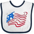 thumbnail image 3 of Inktastic Stylized American Flag Fourth of July Boys or Girls Baby Bib, 3 of 4