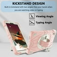 thumbnail image 5 of ELEHOLD Case for Samsung Tab A7 Lite 8.7 (2021), Heavy Duty Shockproof Case with Pencil Holder/Stand/Hand Strap/Shoulder Belt, Rugged Protective Cover for Boys Girls,Pink, 5 of 9