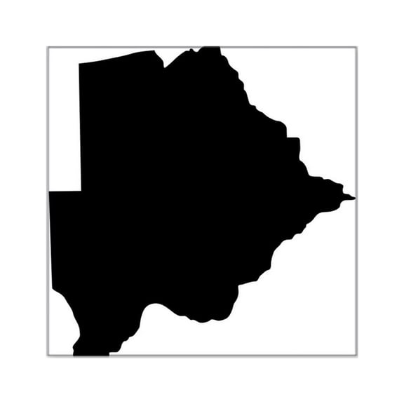 CafePress - Botswana Silhouette Sticker - Square Sticker 3" x 3"