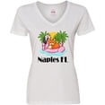 thumbnail image 3 of Inktastic Naples Florida Beach Vacation Women's V-Neck T-Shirt, 3 of 5