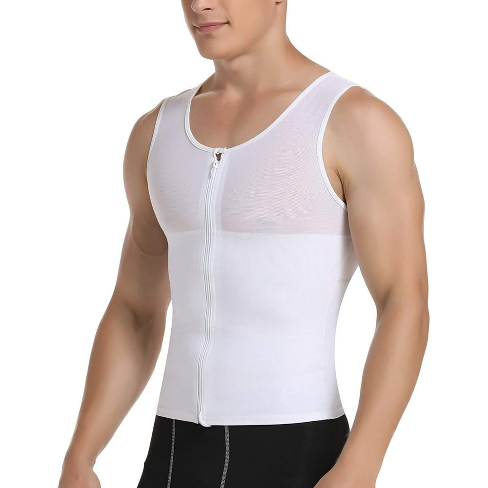 Vaslanda VASLANDA Men's Zipper Firm Control Body Shaper Vest Heavy