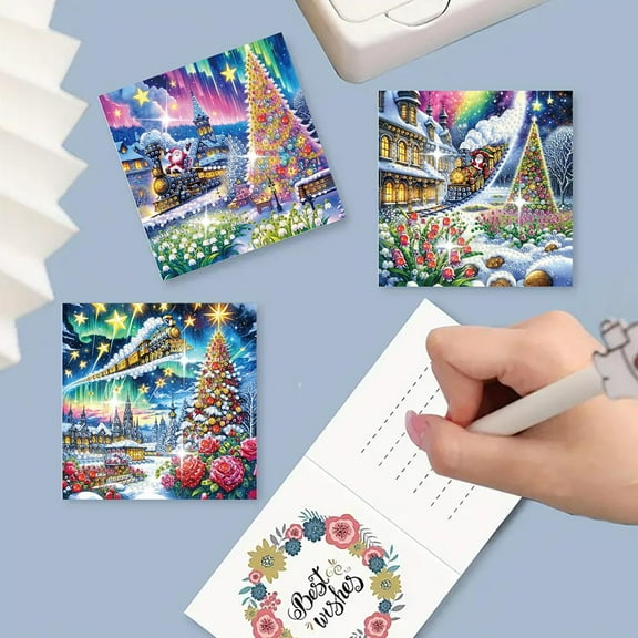 Clerance! PawCasa 6PCS Christmas Cards with Envelopes Greeting Card Making Kits For Adults Christmas Birthda Crafts