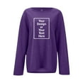 thumbnail image 3 of Fiaer,Oversized Loose Fitting Sweatshirts for Women Casual Cute Crew Neck No Hooded Hoodies Solid Fall Pullover Workout Plain Y2k Comfort Tops Dark Purple M, 3 of 8