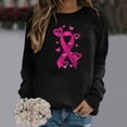 thumbnail image 2 of Rbaofujie Sweat à Capuche pour Femmes Mode Décontractée Imprimé Col Rond Ample Manches Longues T-shirt Blouse Chandails en Molleton Sans Capuche Cardigan Noir pour Femmes, 2 of 3