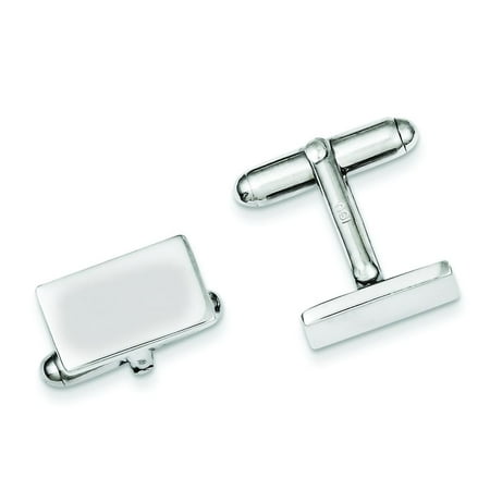 Sterling Silver Rectangle Cuff Links