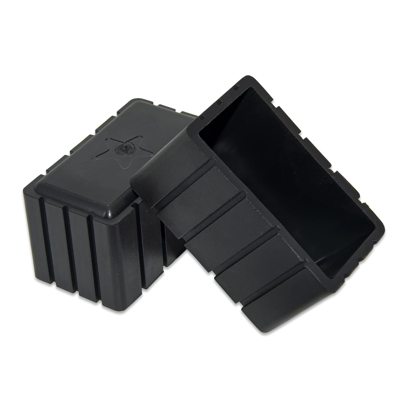 12Pcs Rectangle Chair Leg Caps Synthetic Rubber Leg Tips Floor