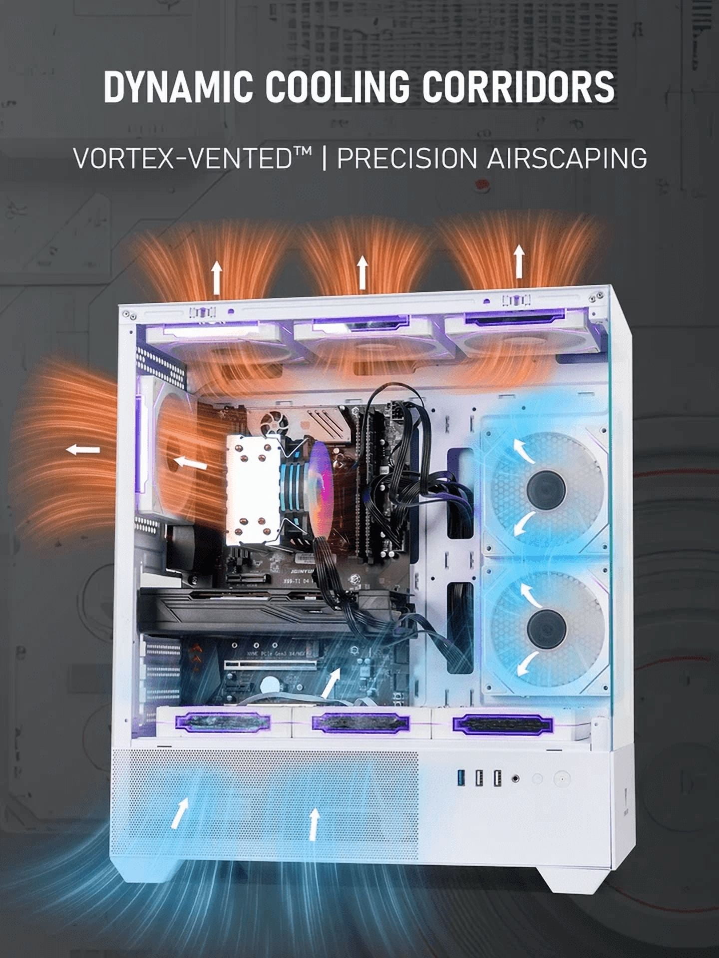 Gaming PC Computer Desktop Intel Core i7-9700KF Radeon RX 580 8GB graphics 16GB RAM 512GB SSD Windows 11 Gaming Computer Tower for Gamer Streaming