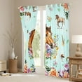 thumbnail image 3 of Erosebridal Horse Curtains Pack of 2 (42x63),Rustic Farmhouse Wildlife Black Out Curtains,Watercolor Flower Curtains for Living Room,Super Cozy Room Decoration, 3 of 7