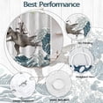 thumbnail image 6 of Funny Cat Shower Curtain Dinosaur Ocean Sea Wave Shower Curtains for Bathroom Cool Waterproof Fabric Rustic Wooden Farmhouse Bath Curtain Decor with Hooks (Gray1, 72\u201d x 84\u201d), 6 of 6