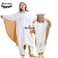 thumbnail image 2 of Family (100-200cm) Cartoon Pajamas Couple Halloween Cosplay Costume Kids Brown Animal Flying Mouse Onesies Raccoon Kigurumi, 2 of 4