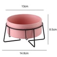 thumbnail image 2 of Elevated Cat Bowls for Indoor Cats - Food Bowl & Holder for Cats Dogs Raised Metal Wire Stand - pink, 2 of 5