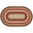 thumbnail image 6 of VHC Brands Ginger Spice Rug with PVC Pad, Jute Blend, Oval, Orange Red Tan, 60x96 inches, 6 of 6