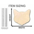 thumbnail image 2 of Unfinished Wood Cat Head Shape - Animal - Pet - Craft - up to 46" DIY 12" / 1/8", 2 of 3