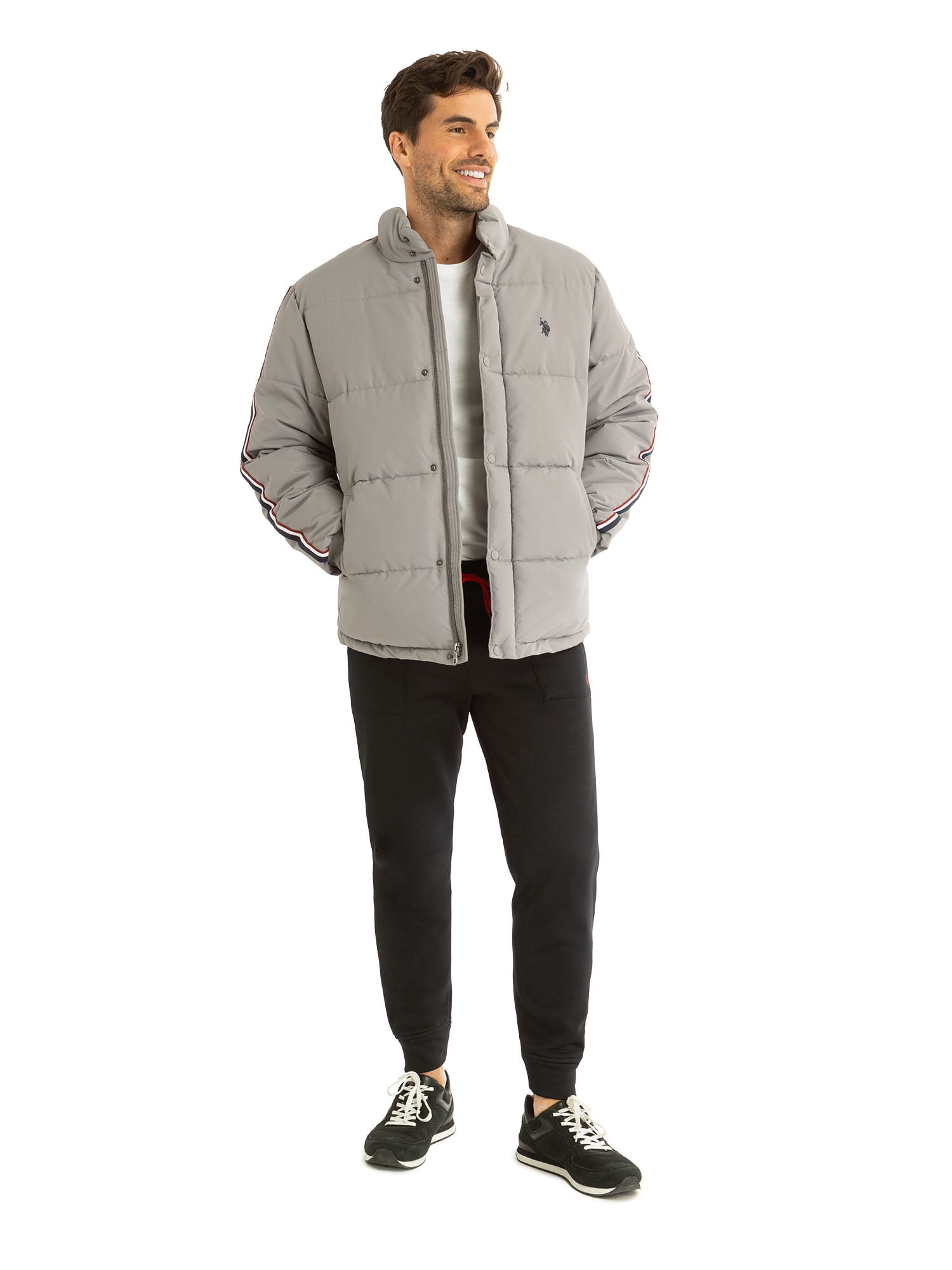 U.S. Polo Assn. Men's Varsity Bomber Puffer Jacket, Sizes S-3XL