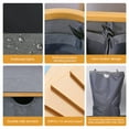 thumbnail image 4 of yeacher Panier à Linge Pliable de 160 L avec 3 Sacs Intérieurs, Tissu Oxford et Tissu en Bambou, Imperméable et Résistant à l'Humidité, Conception à Couvercle Rabattable, Options Gris/noir, 75x57x37 cm, 4 of 6