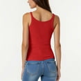 thumbnail image 3 of AherBiu Going out Tops for Women Ribble Knitted Tank Tops Slim Fitted U-Neck Stretch Summer Casual Sleeveless Cute Shirts, 3 of 6