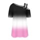 thumbnail image 3 of Tops de Ajuste Suelto para las Mujeres Moda Impresa Doble Suspensión Manga Corta Top Suelto, Blusa Casual Ligera, 3 of 5