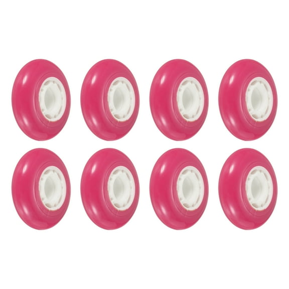 Uxcell Inline Skate Wheels 82A Skate Replacement for Single Row Skate, Pink 8 Pack