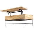 thumbnail image 6 of Audrey 45 Inch Handcrafted Mango Wood Coffee Table, Lift Top, Grain Details, Natural Brown, Black- Saltoro Sherpi, 6 of 7