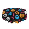 thumbnail image 5 of Happy Halloween Table Cloth Waterproof Spillproof Round Table Covers Horror Pumpkin Ghost Table Cloths for Halloween Birthday Wedding Graduation (60x60 inches), 5 of 6