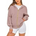 thumbnail image 6 of FreshPretty Womens Zip Up Hoodies Long Sleeve Fashion Sweatshirt Fleece Y2K Hooded Jacket 2025 Trendy Fall Spring Clothes, 6 of 6