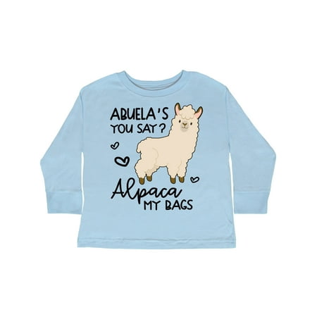 

Inktastic Abuela s You Say Alpaca My Bags Gift Toddler Boy or Toddler Girl Long Sleeve T-Shirt