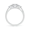 thumbnail image 2 of ANGARA Lab Grown Composite Diamond Three Stone Ring for Women in 14K White Gold (Size-3mm| Color-F-G| Clarity-VS) | April Birthstone, Anniversary, Jewelry Gift for Women | Lab-Grown Diamond Ring, 2 of 6