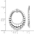 thumbnail image 3 of Real 14kt White Gold Scalloped Hoop Earring Jackets; for Adults and Teens; for Women and Men, 3 of 3