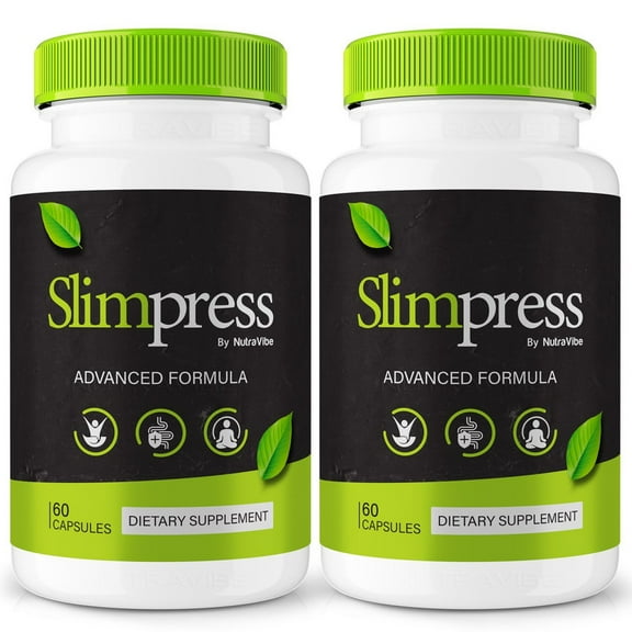(2 Pack) Slimpress – Natural Daily Pill Formula Designed to align with Fitness Goals, Support active Lifestyle & Body Balance | Just 2 Easy-to-Swallow Pills Daily (120 Capsules)