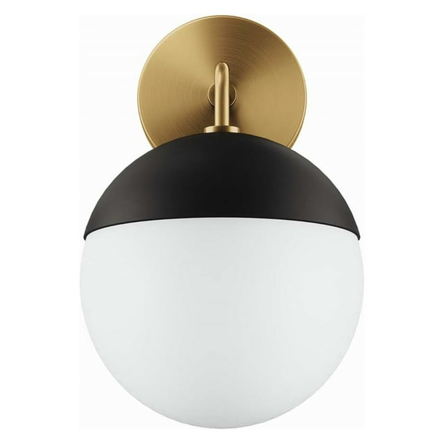Modway Stellar Wall Sconce Contemporary Home Decor Matte Black Frosted Glass