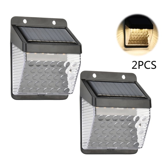 openpig Outdoor Fence Lights, Solar Fence Deck Lights Outdoor, Waterproof Dusk to Dawn, Solar Powered LED Lights Decor for Outside Stair Step Yard Patio (White)