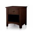 thumbnail image 2 of Furniture of America Geniet Nightstand with 1-Drawer, Dark Walnut, 2 of 7