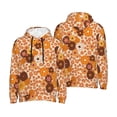 thumbnail image 4 of Zufioo Hippie Ditsy Floral Design Fleece Comfortable Hoodie for Mens,Sweatshirt for Men,Pullover Hooded Sweatshirt for Men -Small, 4 of 5