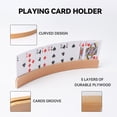 thumbnail image 6 of GSE Games & Sports Expert 12.5" Wooden Playing Card Holders. Wood Curved Card Rack, Playing Card Trays for Bridge, Hand & Foot, Rummy, UNO Card Games Playing (4-Pack), 6 of 8