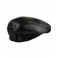 thumbnail image 2 of Real Leather Gatsby Cap Mens Newsboy Ivy Hat Golf Driving Flat Cabbie (as1, Alpha, x_l, Black), 2 of 10