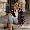 thumbnail image 4 of SCRAWLGOD Cherry Blossom Long Cardigans for Women Lightweight Jacket with Pockets Size M Long Sleeve Womens Cardigan Sweaters Dressy Washable Work Cardigan for Women Office, 4 of 7